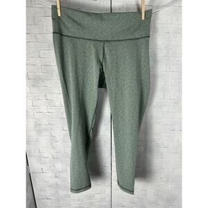 Adidas women's leggings Capri length green activewear athleisure yoga plus size